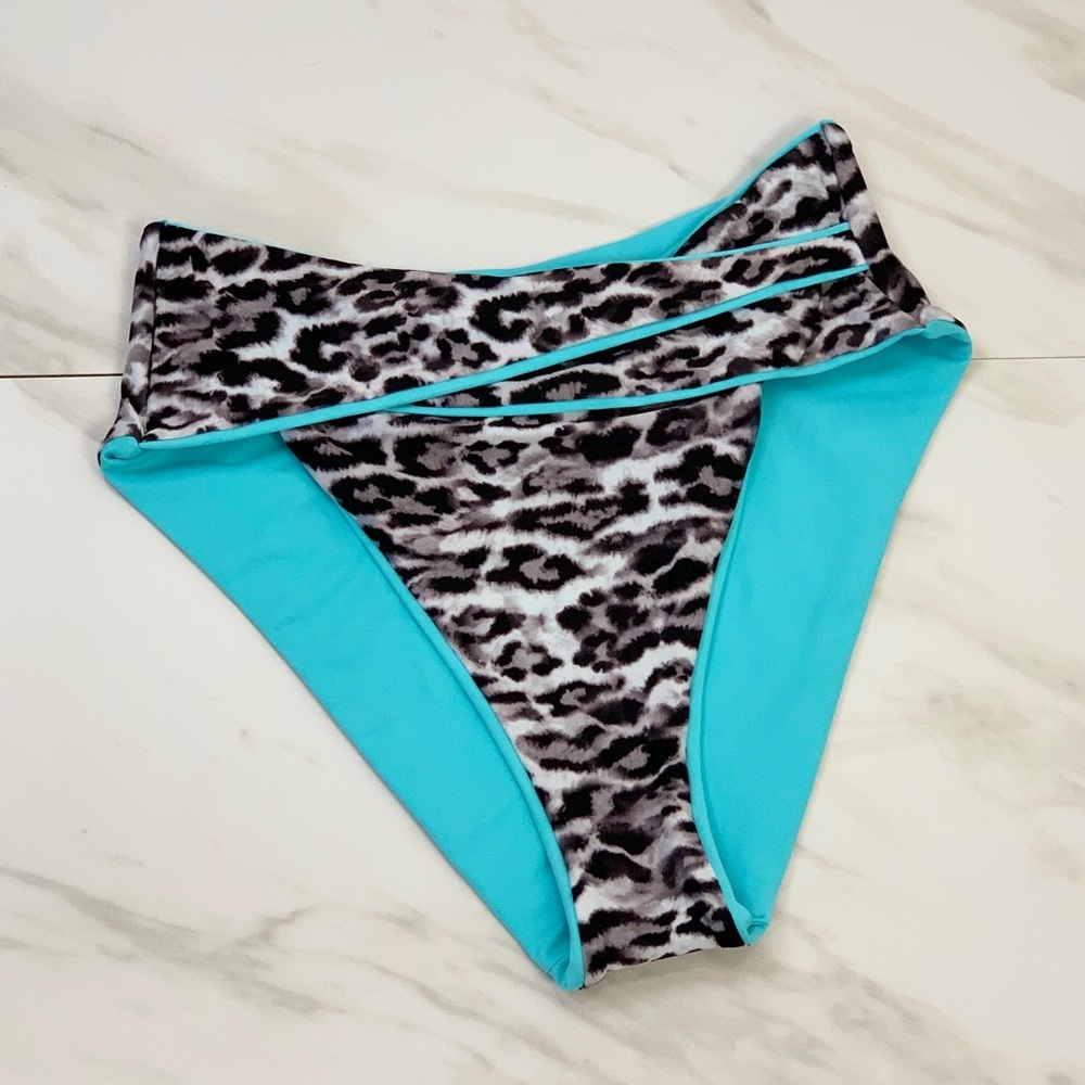 Becca Animal Kingdom High Waist Bikini Bottoms Sz S